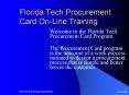 Florida Tech Procurement Card OnLine Training PowerPoint PPT Presentation