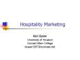 Hospitality Marketing