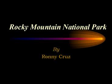 Rocky Mountain National Park