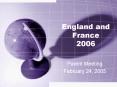 England and France 2006