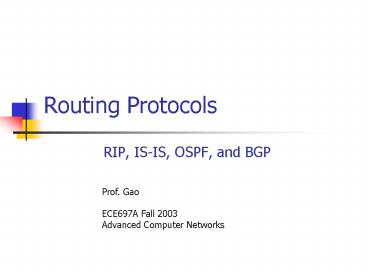 PPT – Routing Protocols PowerPoint presentation | free to view - id ...