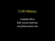 LOD Metrics