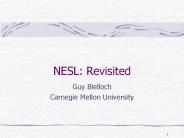 NESL: Revisited
