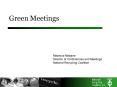 Green Meetings PowerPoint PPT Presentation