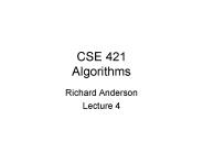 CSE 421 Algorithms