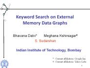 Keyword Search on External Memory Data Graphs