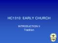 HC1310: EARLY CHURCH PowerPoint PPT Presentation