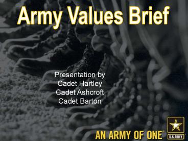 Army Values Brief