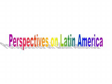 Welcome to: Business in Latin America