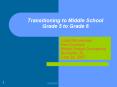 Transitioning to Middle School Grade 5 to Grade 6 PowerPoint PPT Presentation