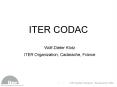ITER CODAC PowerPoint PPT Presentation