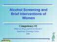 Alcohol Screening and Brief Interventions of Women PowerPoint PPT Presentation