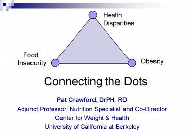 Pat Crawford, DrPH, RD