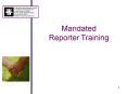 Mandated Reporter Training PowerPoint PPT Presentation