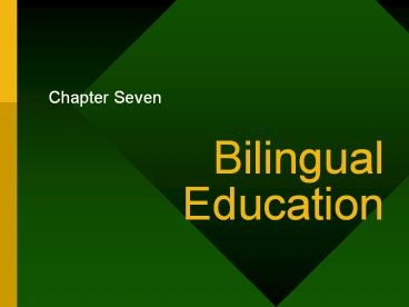 Bilingual Education presentation | free to download