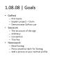 1.08.08 Goals PowerPoint PPT Presentation