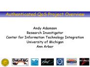 Authenticated QoS Project Overview