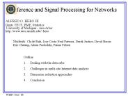Inference and Signal Processing for Networks