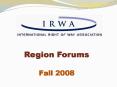 Region Forums Fall 2008 PowerPoint PPT Presentation
