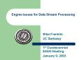 Engine Issues for Data Stream Processing PowerPoint PPT Presentation