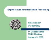 Engine Issues for Data Stream Processing