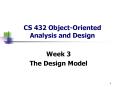 CS 432 Object-Oriented Analysis and Design PowerPoint PPT Presentation