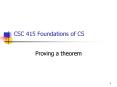 CSC 415 Foundations of CS PowerPoint PPT Presentation