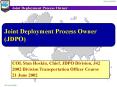 Joint Deployment Process Owner PowerPoint PPT Presentation