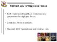 Contract Law for Deploying Forces PowerPoint PPT Presentation