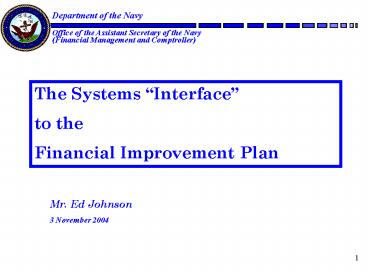 NMCI brief for Mr. Aviles
