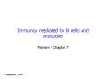 Immunity mediated by B cells and antibodies PowerPoint PPT Presentation