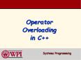 Operator Overloading in C PowerPoint PPT Presentation