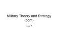 Military%20Theory%20and%20Strategy%20(cont) PowerPoint PPT Presentation