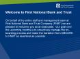 Welcome to First National Bank and Trust PowerPoint PPT Presentation