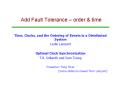 Add Fault Tolerance order PowerPoint PPT Presentation