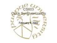 CS603 Clock Synchronization