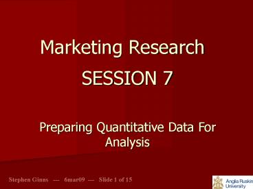 Marketing Research