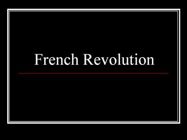 French Revolution