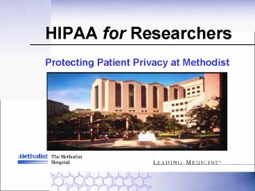 HIPAA for Researchers