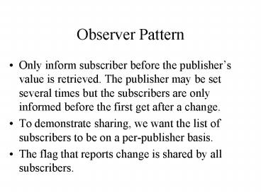 Observer Pattern presentation | free to download