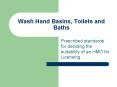 Wash Hand Basins, Toilets and Baths PowerPoint PPT Presentation