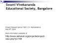Swami Vivekananda Educational Society, Bangalore