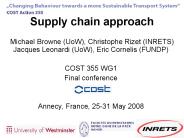 Supply chain approach