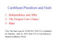 Caribbean Pluralism and Haiti PowerPoint PPT Presentation