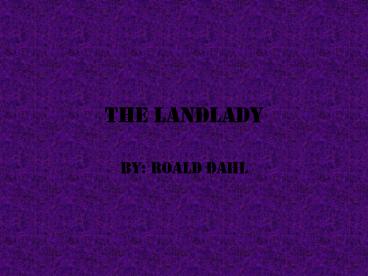 The Landlady