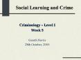 Social Learning and Crime PowerPoint PPT Presentation