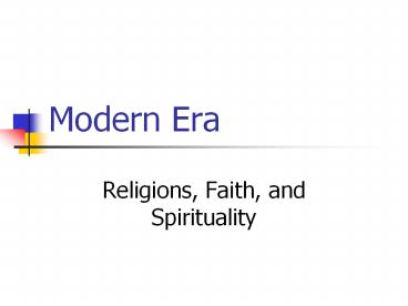 Modern Era