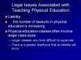 Legal Issues Associated with Teaching Physical Education PowerPoint PPT Presentation