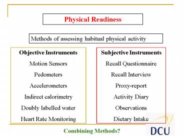 Participation in Physical Activity in Ireland: Issues and Insight