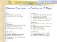 Dhamma Experience on Sundays at 12.30pm PowerPoint PPT Presentation